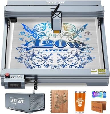 ATEZR P20 Plus 120W Laser Engraver with KA Air Assist, 20W Laser Power Laser Cutter